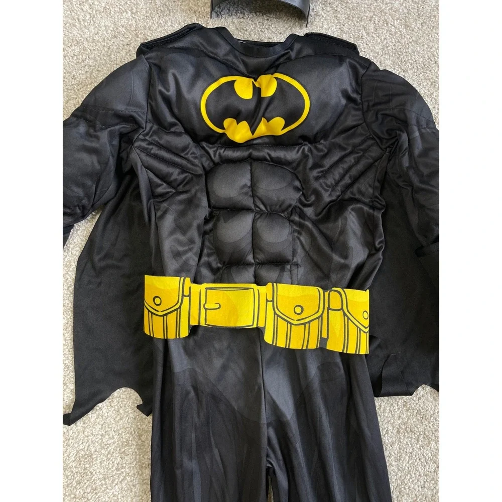 Rubies Batman Muscle Chest Costume Boys Small Black Yellow Superhero DC Comics